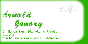 arnold gomory business card